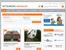 Tablet Screenshot of mittelweser-immobilien.de